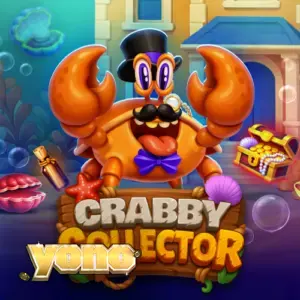 Tampilan layar permainan slot Crabby Collector dengan tema bawah laut yang ceria
